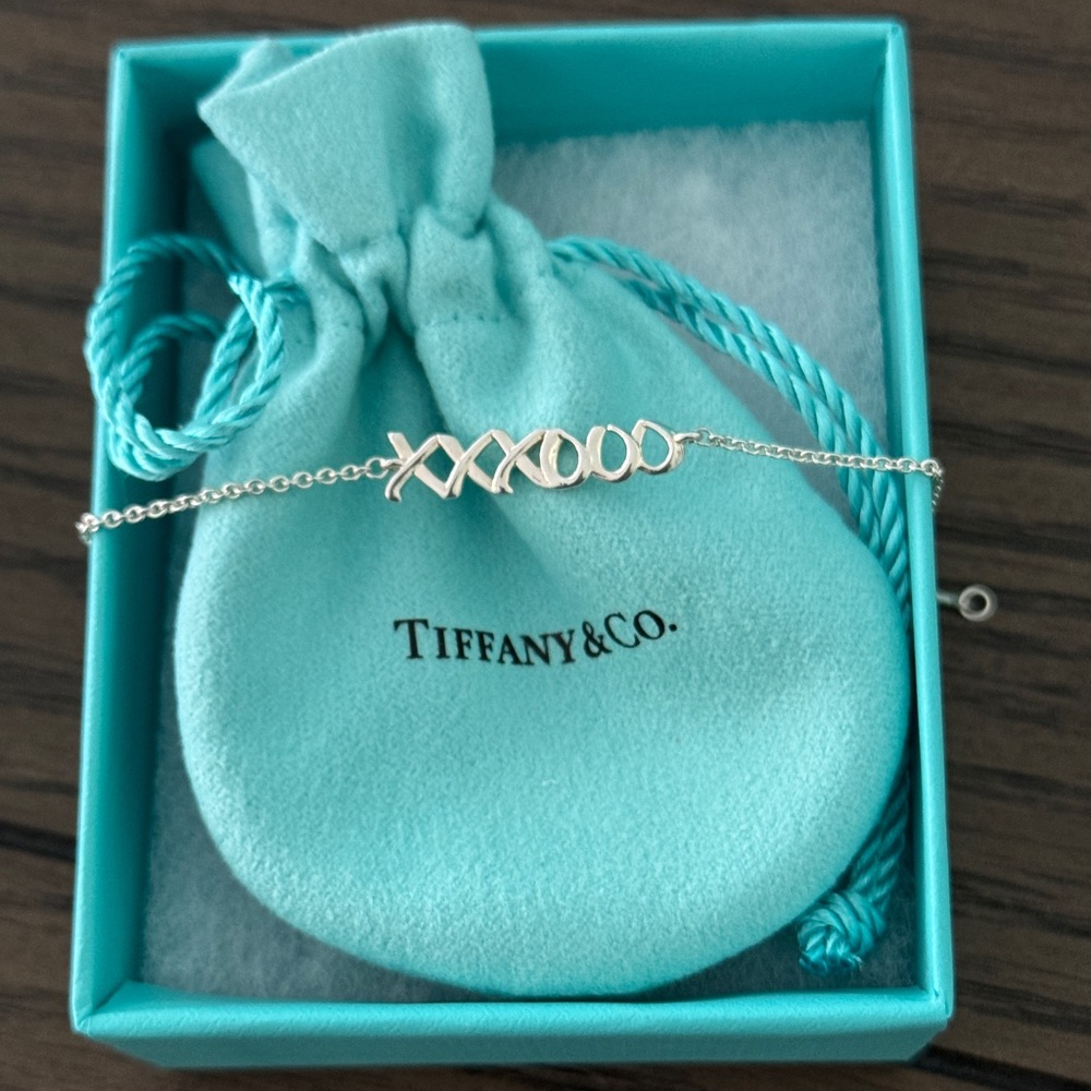 Tiffany & Co. Silver XO Chain Bracelet 6.5” Rare